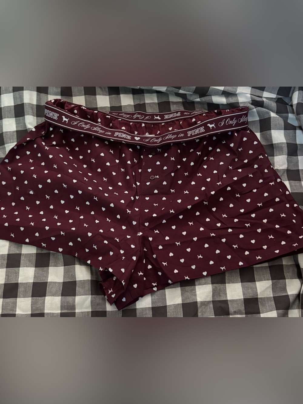 Pink sleep shorts